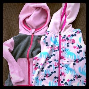 Two North Face fleece jackets